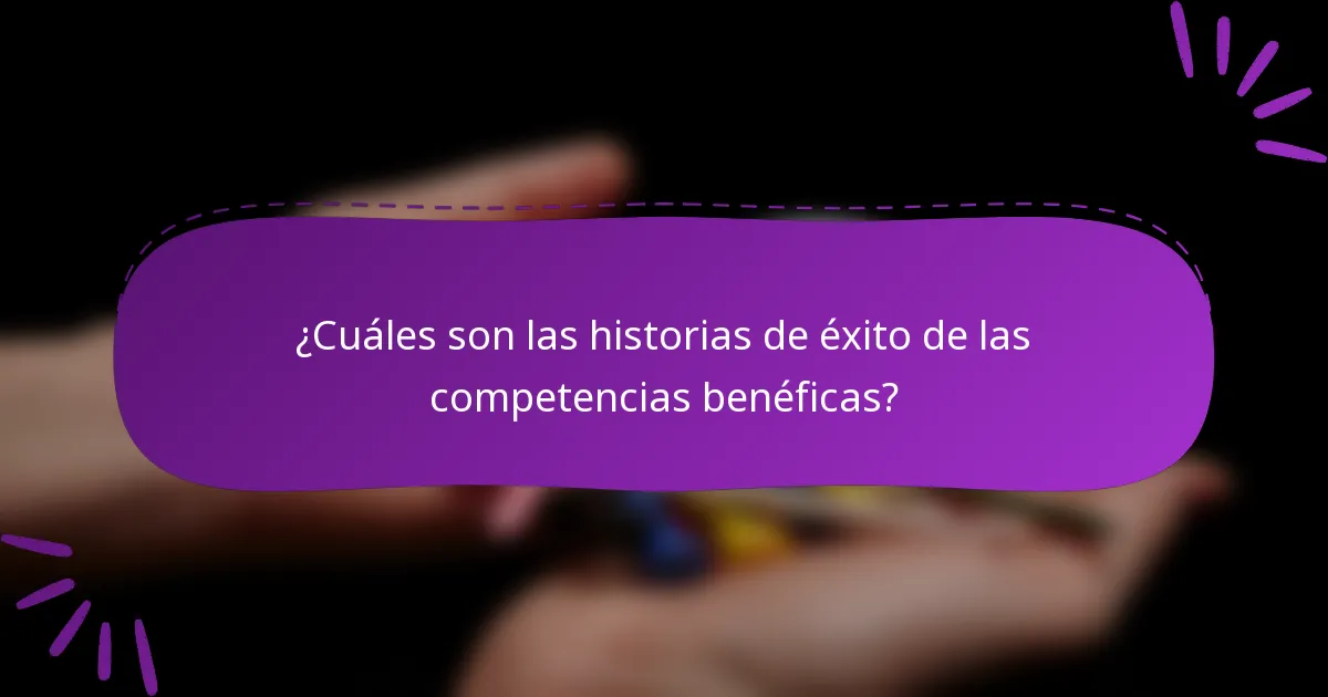 ¿Cuáles son las historias de éxito de las competencias benéficas?
